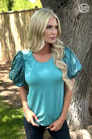 Sterling Kreek Shirts & Tops Sterling Kreek Louisiana Woman Top Teal