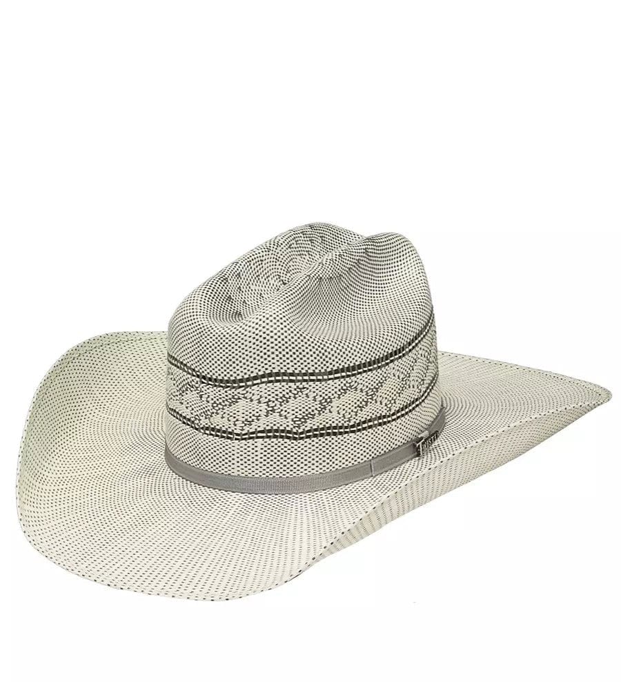 Twister Bangora Straw Hat Ivory and Grey