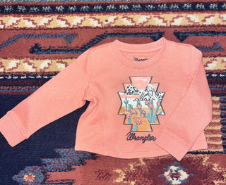 Wrangler Girls Wrangler Baby Girl Sweatshirt Peach