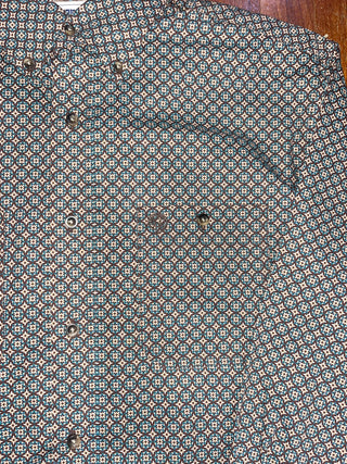 Wrangler Men's Shirts Wrangler Men’s George Strait Button Down Brown/Teal