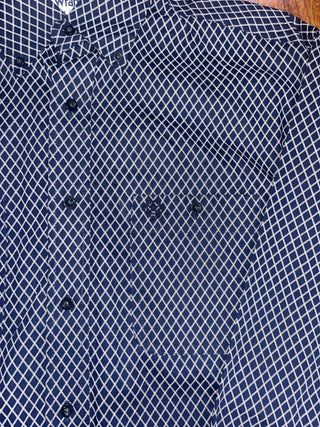 Wrangler Men's Shirts Wrangler Men’s George Strait Button Down Navy/White