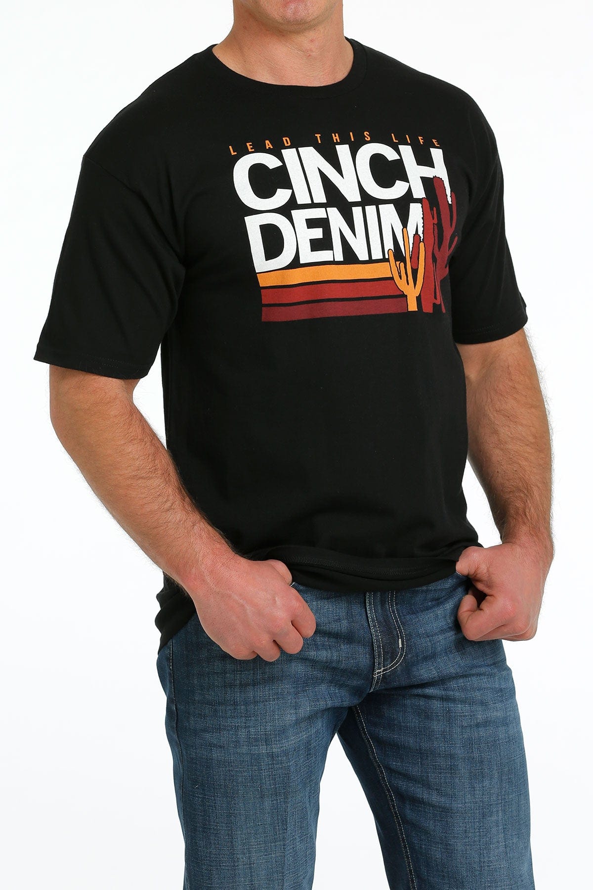 Cinch Men's Short Sleeve Black Tee – Cowboy Swagger