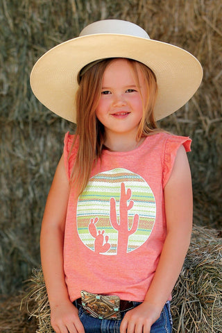 Cowboy Swagger Shirts & Tops XSmall Cruel Girl’s Cactus Pink Tank