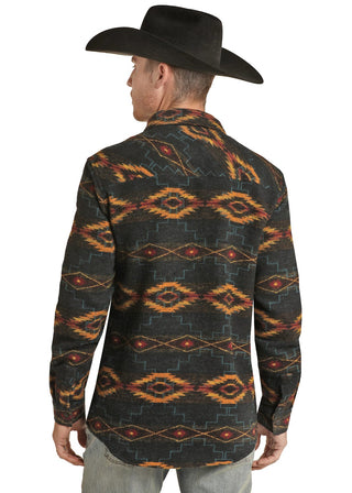 Cowboy Swagger Coats & Jackets Rock & Roll Men’s Aztec Shirt Jacket