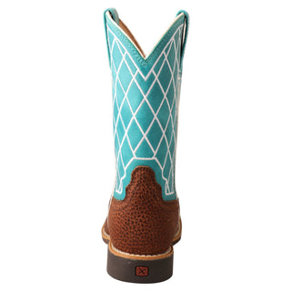 Cowboy Swagger Shoes Top Hand- Distressed Saddle & Teal