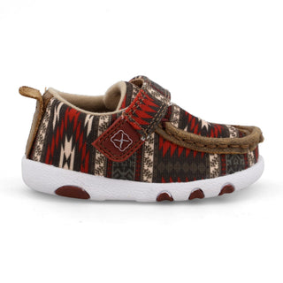 Cowboy Swagger Shoes Twisted X Hooey Driving Moc - Red Aztec