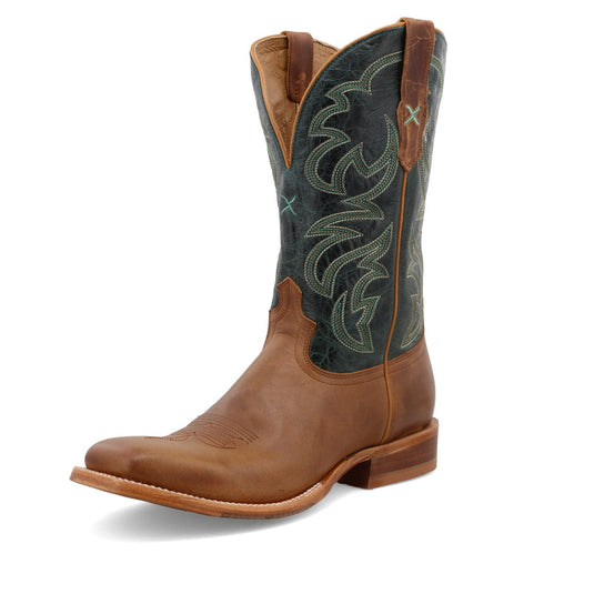 Twisted X Ostrich & Black Ruff Stock Leather Cowboy Boots