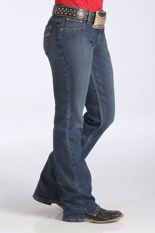 Cowboy Swagger Pants Women’s Cinch Kylie Slim Fit Dark Stonewash Jean