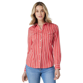 Cowboy Swagger Wrangler Women’s Retro Top Red